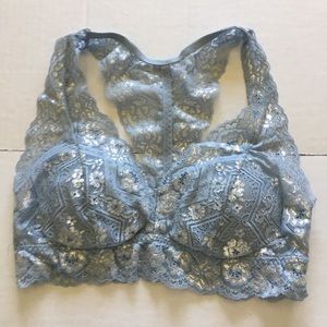 Blue & Silver Lace Bralette